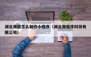 惠州湖北微信怎么制作小程序（湖北微程序科技有限公司）